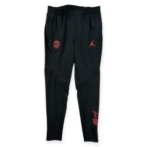 Jordan PSG Paris Saint Germain Pants Womens Small Black Joggers Soccer Zip Ankle